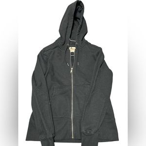 American Giant Womens Classix Full Zip Black Hoodie